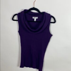 Deep Plum Cowl Neck Tank